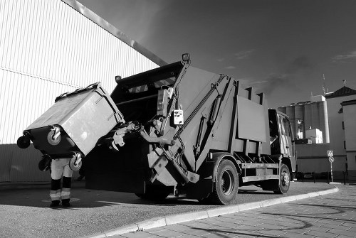 Team handling business waste removal in Willesden